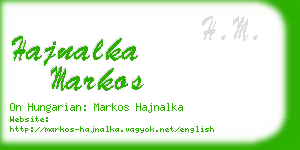 hajnalka markos business card